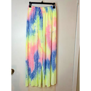 Zenana Tie Dye Boho Pants Wide Leg Size Small